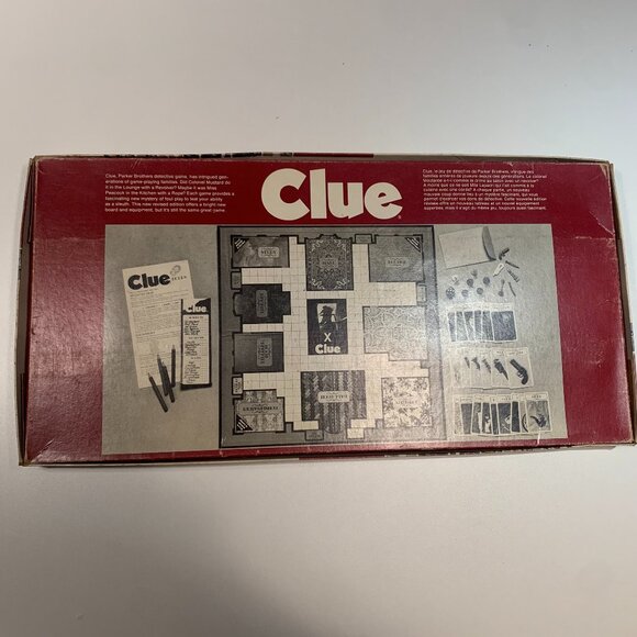 Vintage Clue Parker Brothers Board Game Complete 1972 Canada Detective Game - Picture 8 of 9